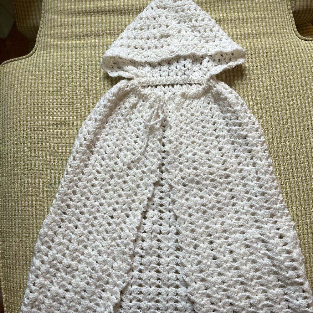 White Crochet Snowdrop Child's Cape